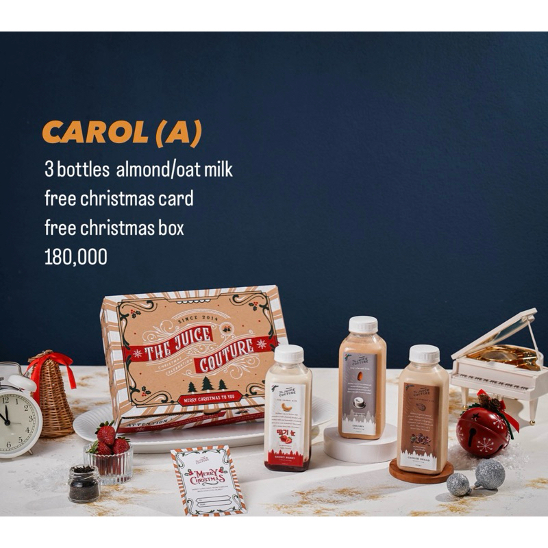 

CHRISTMAS HAMPERS CAROL - HAMPERS NATAL - ALMOND MILK(Flavor harap tulis di notes) (GOJEK/GRAB INSTAN ONLY)