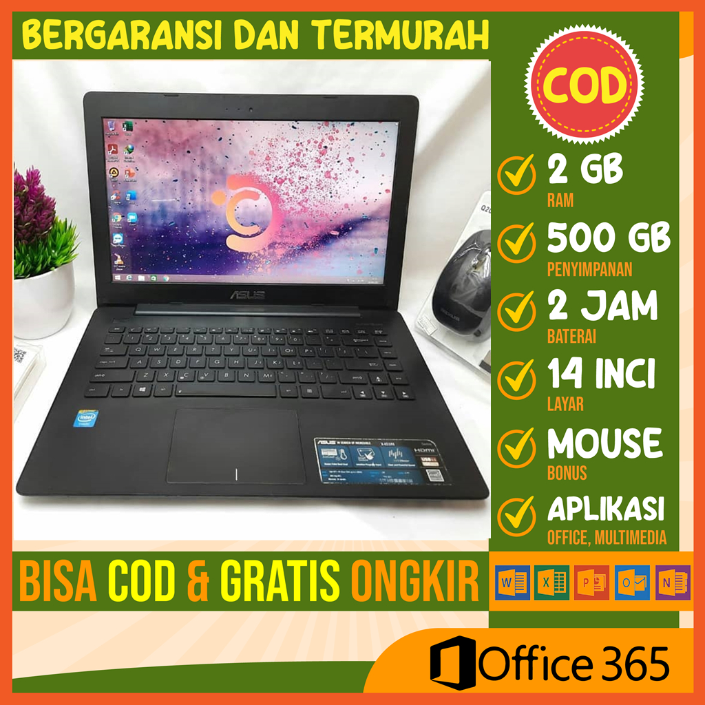 LAPTOP ASUS NOTEBOOK NETBOOK ASUS SIAP PAKAI SECOND BEKAS MURAH