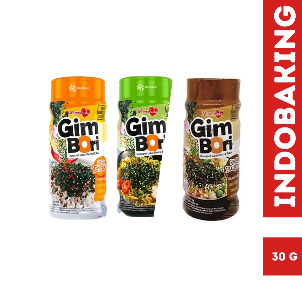 

➣ MamaSuka Bon Nori / Gim Bori Rumput Laut Kering Tabur Botol 30g Stock Banyak