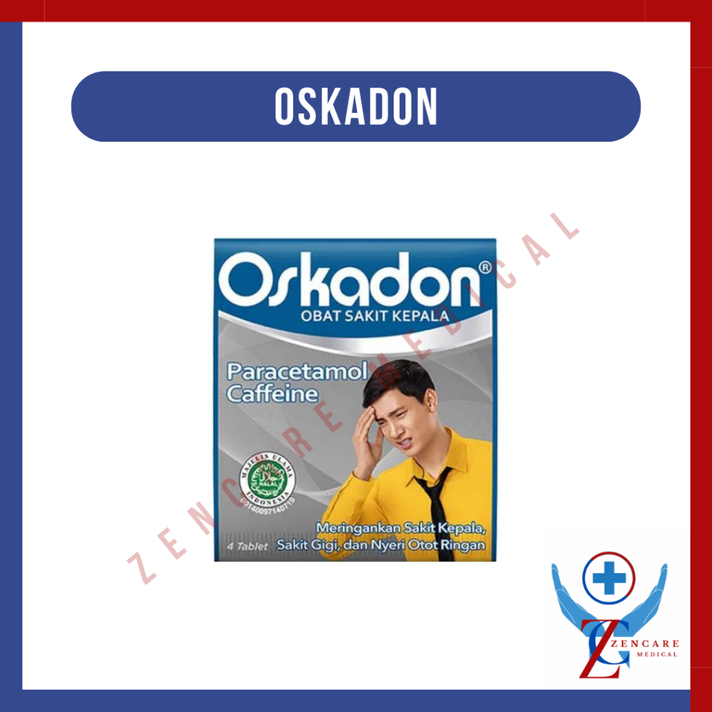Oskadon Tablet / Obat Sakit Kepala Dan Sakit Gigi - 4 Tablet / Strip