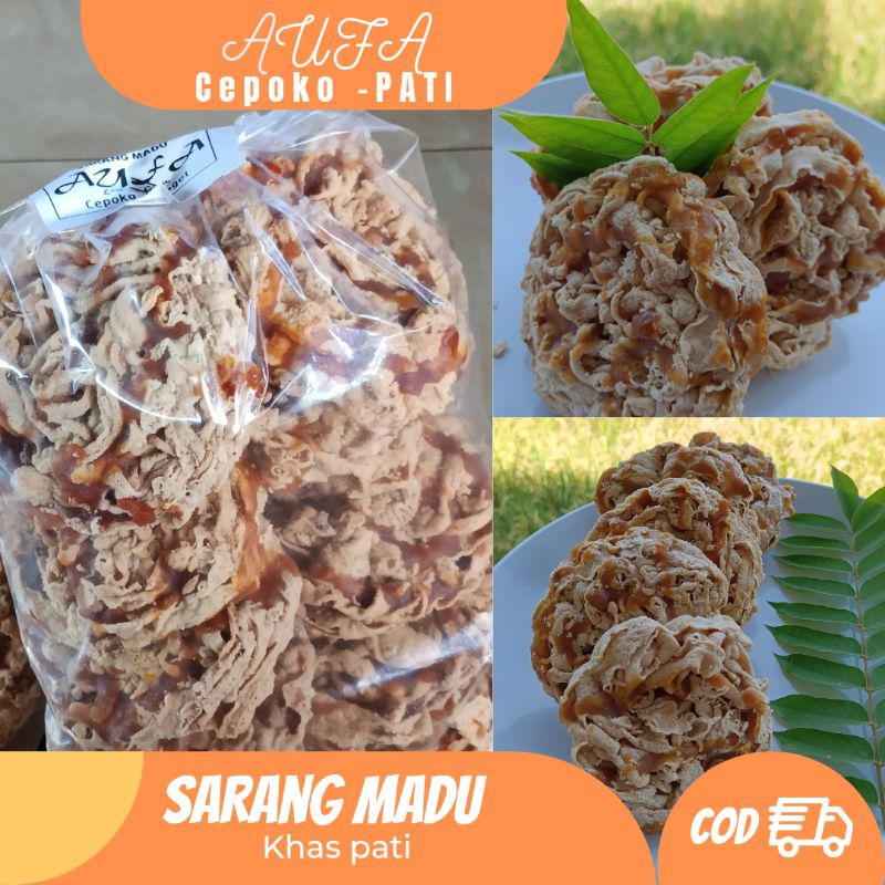 

Aufa-snack keripik carang madu gurih asli pati makanan ringan sarang madu gula aren isi 10 pcs