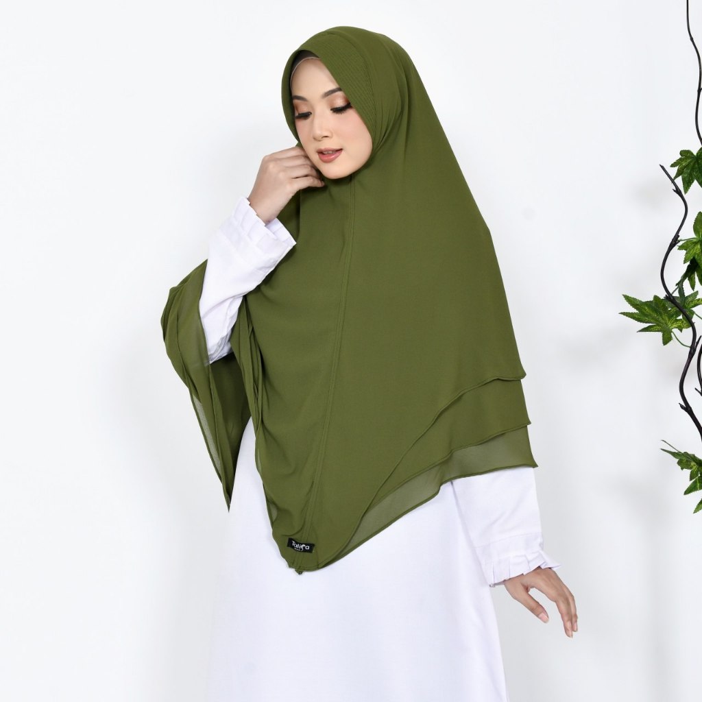 Sabrina Khimar Syari Tiga Layer Army