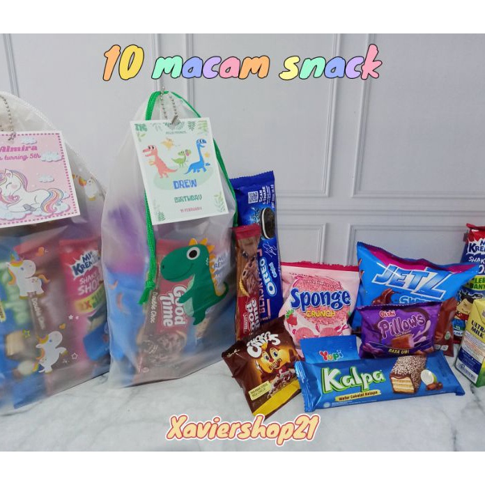 

KODE CAY365 Paket snack Premium Pouch Serut ISI 10 MACAM (FREE CARD)