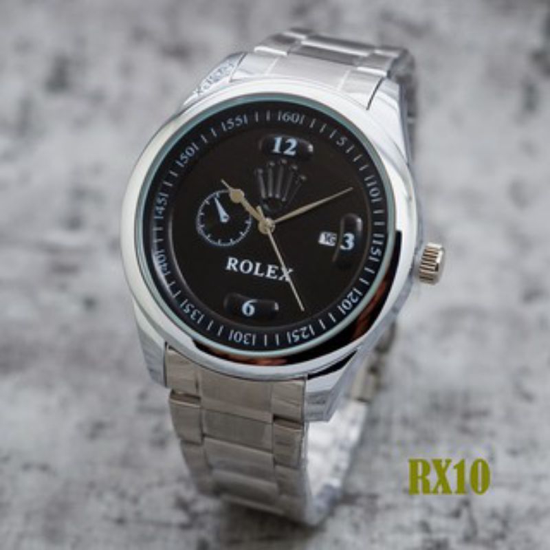 Jam Tangan Pria Rolek Stainless Anti Air Tanggal Aktif