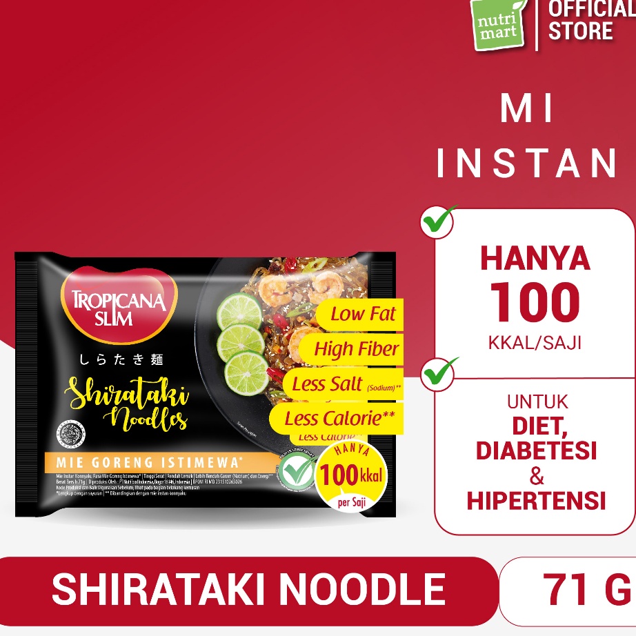 

MODEL BQH978 Tropicana Slim Shirataki Noodle 71 g - Bantu Dukung Hidup Sehat