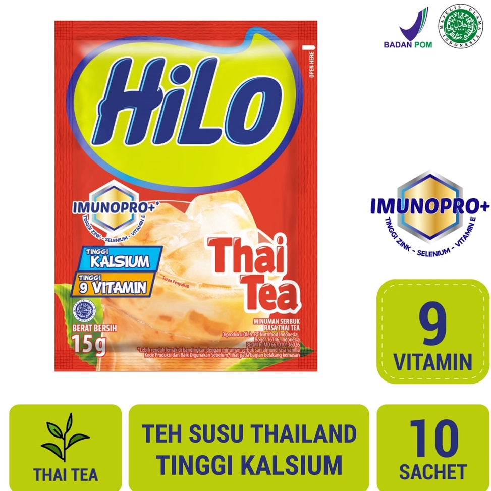 

O93474 HiLo Thai Tea 10 sachet - Minuman Serbuk Ready ̿\