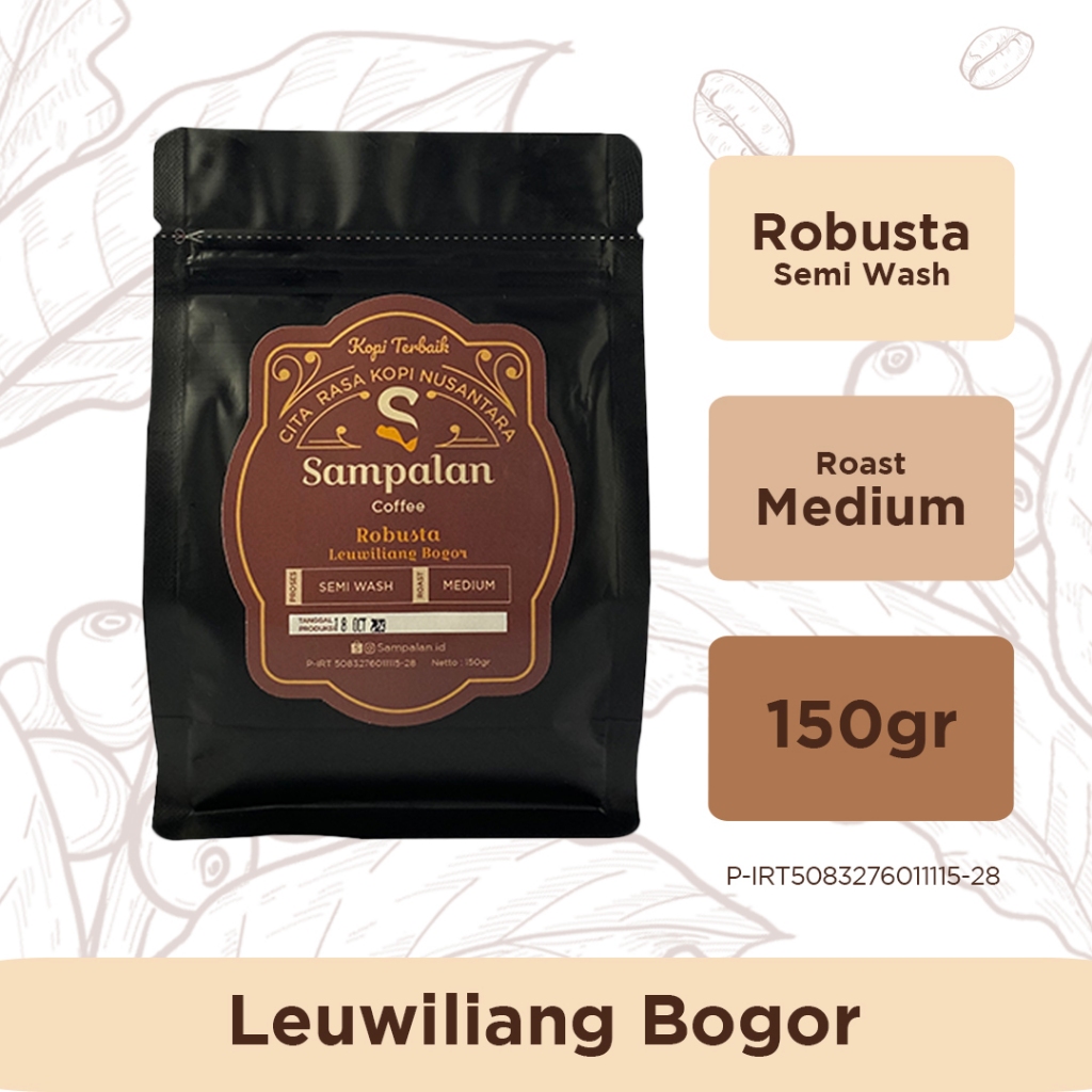 

Kopi Robusta | Leuwiliang Bogor | Medium Roast | Semi Wash | Kopi Sampalan