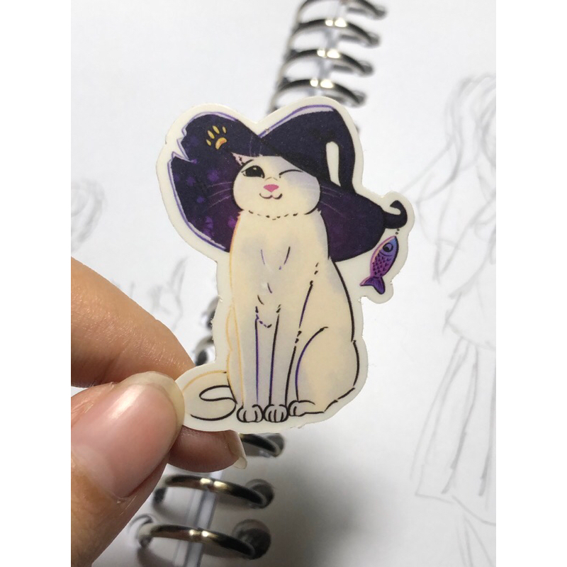 

Vinyl Sticker Magical Witch Cat | Dekor Laptop Sticker DIY Diary Planner Notebook Scrapbook Aesthetic