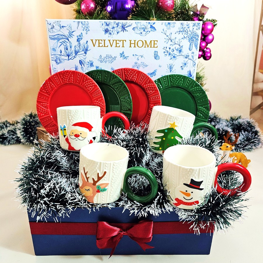 

Parcel cangkir teacup natal mug gelas christmas hampers tea set gift teaset tea cup kopi teg parsel kado hadiah gift