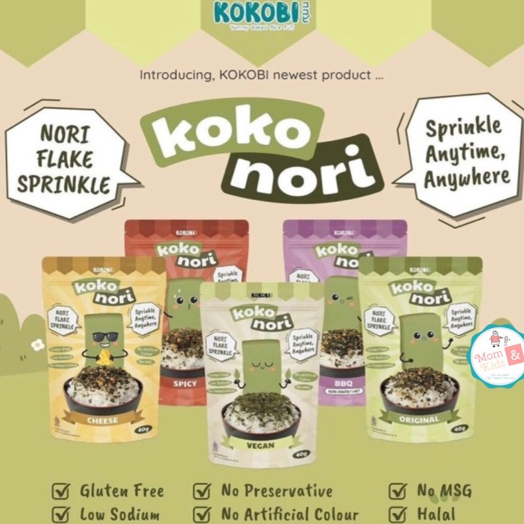 

[♤T96>] KOKO NORI Abon Rumput Laut Tabur | Seaweed Flake | Snack Cemilan Sehat Anak Elewen