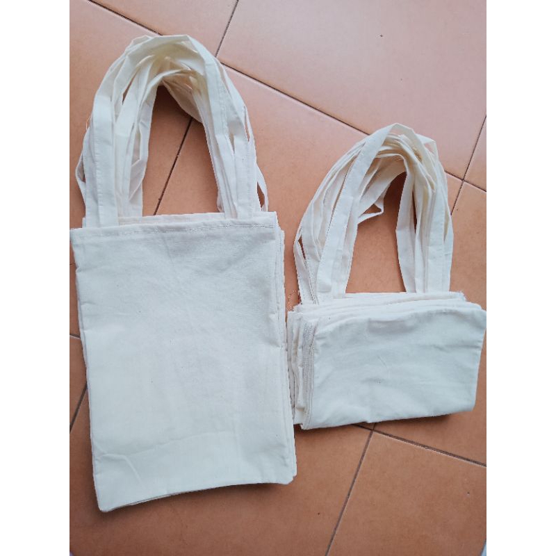 Ready Stock Tas Totebag Blacu Polos Ukuran 25x35