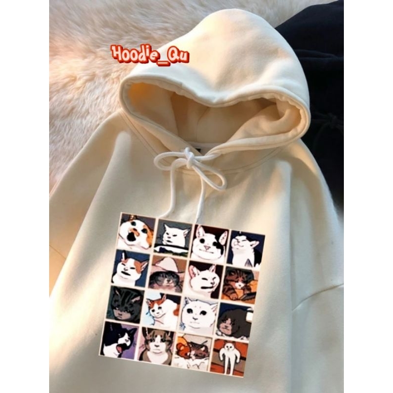 PUZZLE MEOW_Sweater Hoodie Anak Remaja Wanita Pria | Jaket Jumper Untuk Umur 5 - 16 Tahun