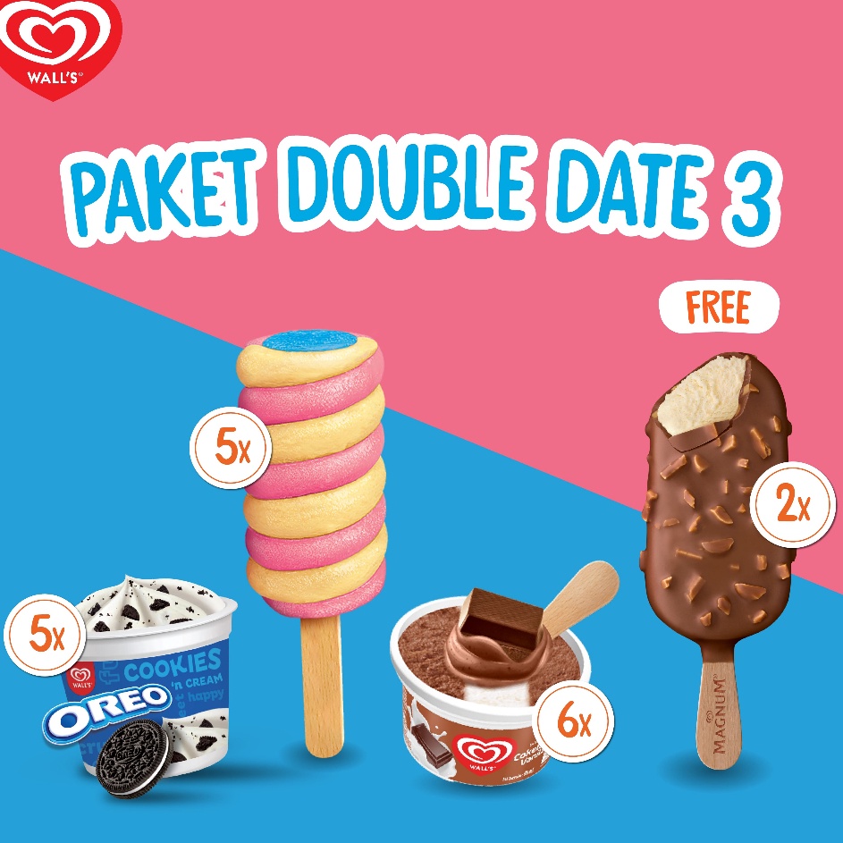 

TIPE NPX925 Paket Double Date 3 - Es Krim/Ice Cream Wall's