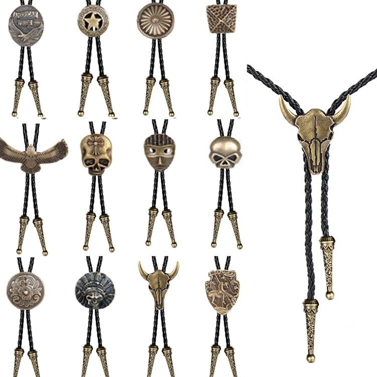 Lagi Ramai ⬆️ Kalung kulit bolo tie pria wanita necklace cowboy vintage pendant