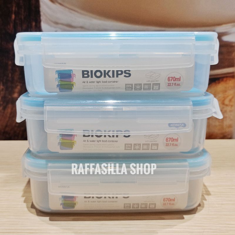 Komax Biokips 670ml Kotak Makan Sekat Korea Food Container Rectangular