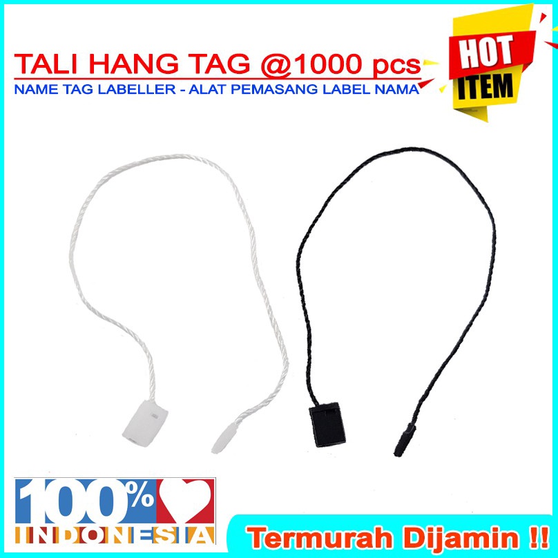 

Laris.. [1.000pcs] TALI HANG TAG Hitam Putih LABEL BAJU PAKAIAN Benang Nylon Tag Rope Murah Tali Hangtag String Handtag LOCK PIN LOOP PIN (1.000pcs) 82