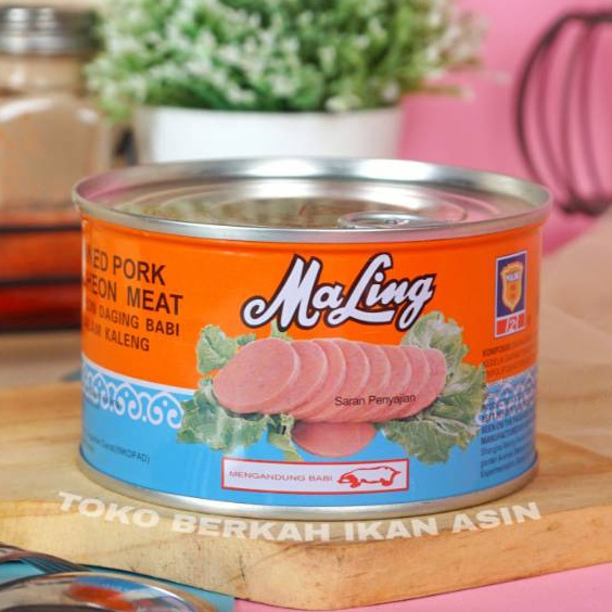 

TIPE BSN614 Ma Ling Luncheon Pork 397 gr TTS Canned / Daging Ham Babi Maling