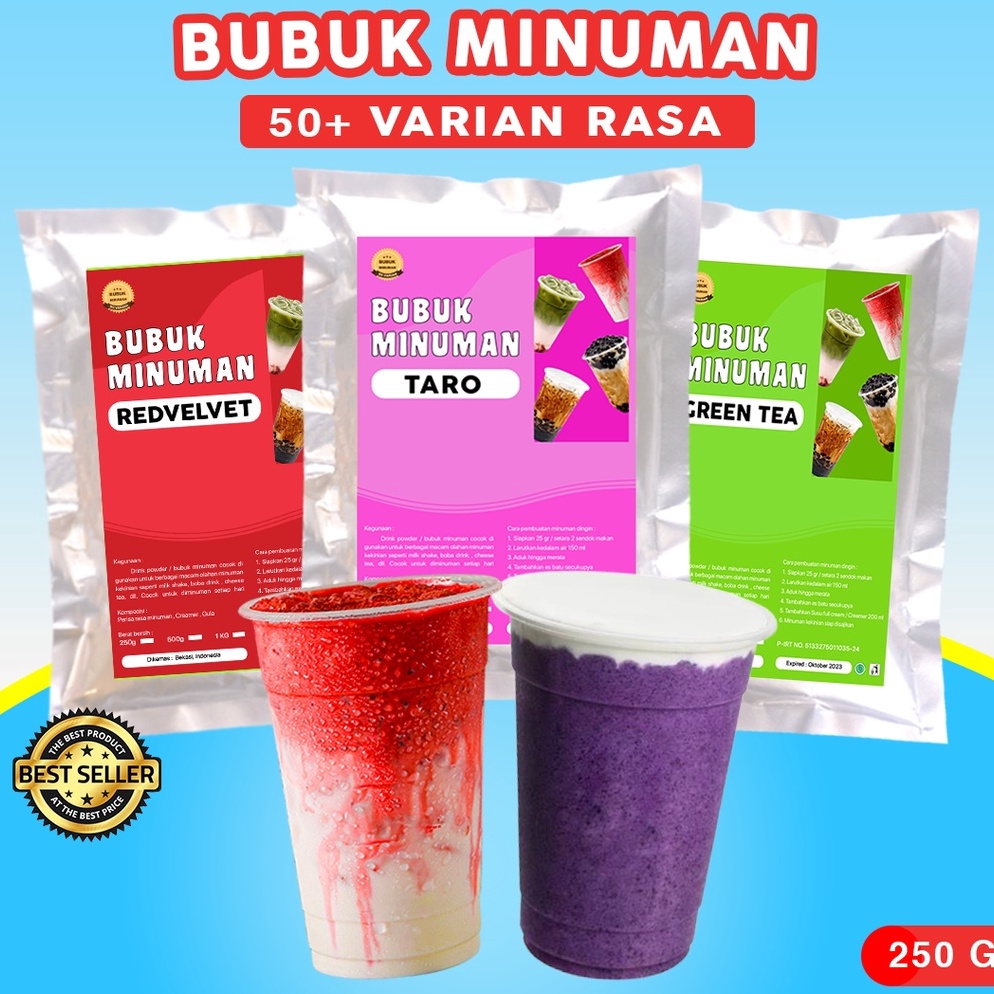 

95 BUBUK MINUMAN RASA / SERBUK MINUMAN RASA / BUBUK MINUMAN KEKINIAN / BUBUK MINUMAN RASA 250 GR 5550