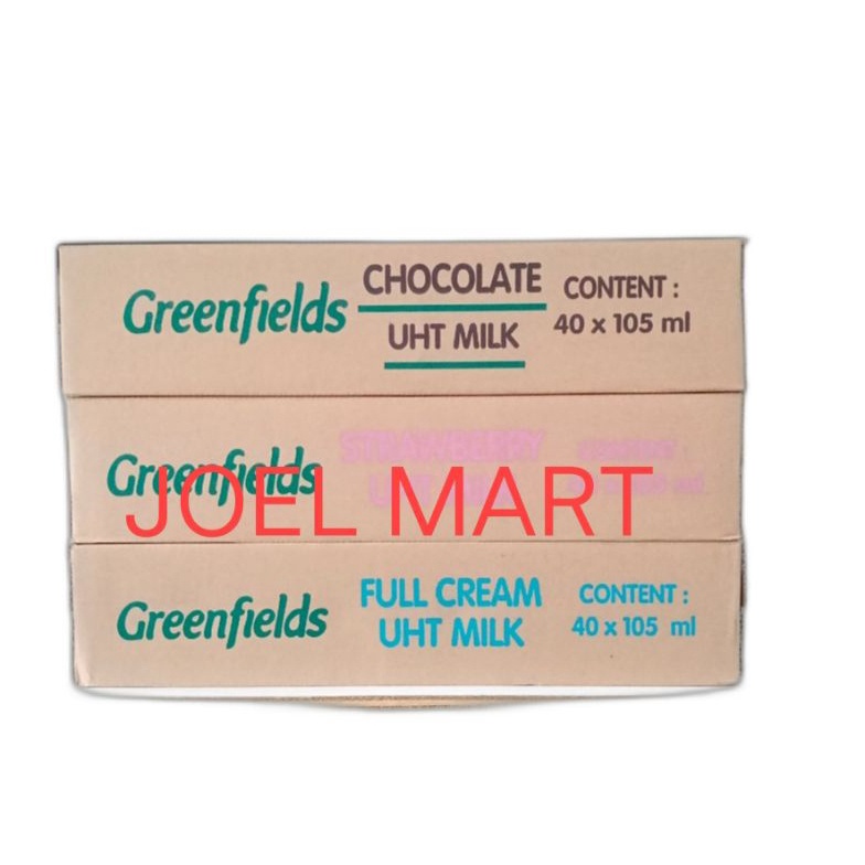 

67 GREENFIELDS 105 ML 125ML DUS KARTON / SUSU GREENFIELDS 105ML 105 ML UHT 1DUS ISI 40PCS Model Baru ＾0＾