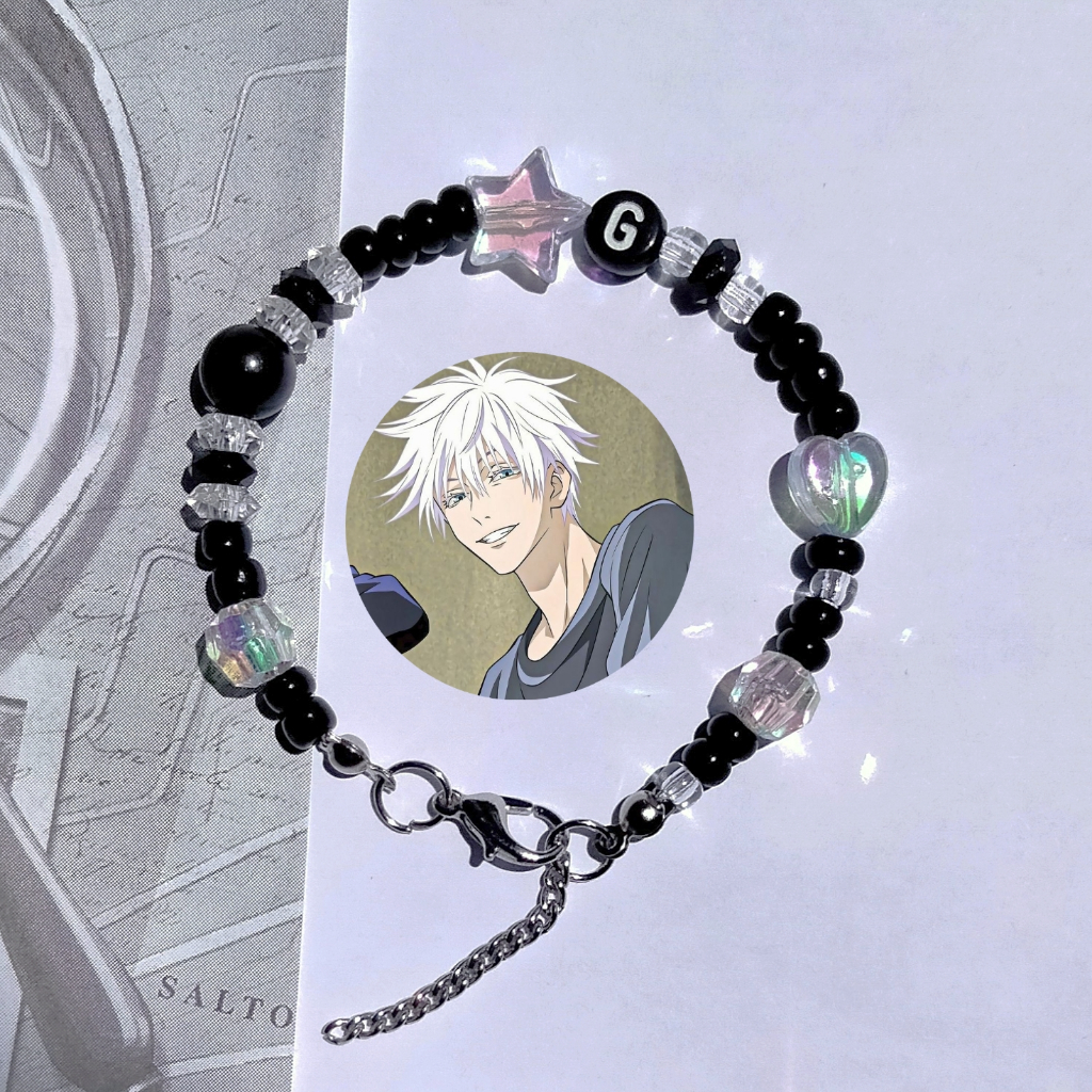 Beads bracelet/Gelang manik Gojo Satoru/Gelang manik murah lucu Korea