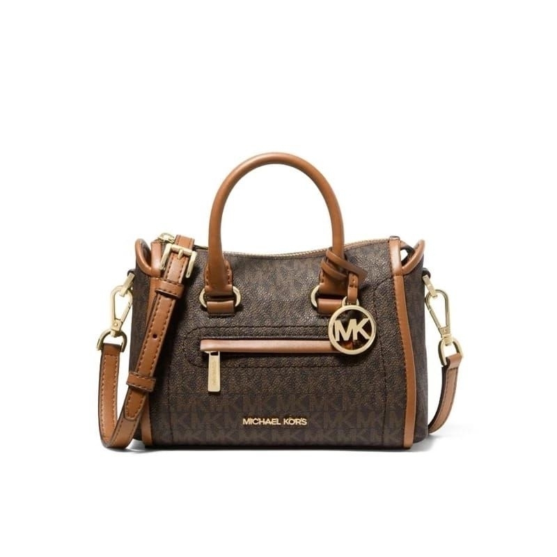 NEW AUTHENTIC ORIGINAL MK CARINE SIGNATURE BROWN || MICHAEL KORS CARINE SIGNATURE BROWN XS