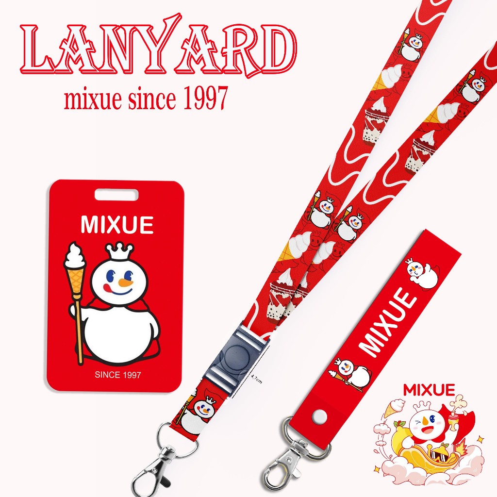 

STRAP LANYARD CARD HOLDER Ice Mixue Since Gantungan Kunci, Handphone, ID Card