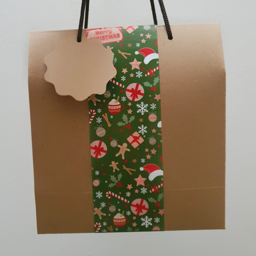 

(10 pcs) kardus tenteng natal gable box toples tabung 800ml isi 2 dus parcel kue kering merry christmas xmas