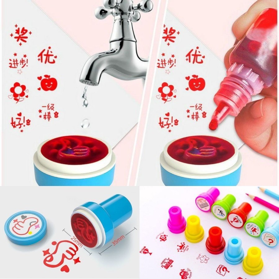 

10pcs Kids Reward Stamp / Cap Stempel Motivasi Belajar Anak Murid