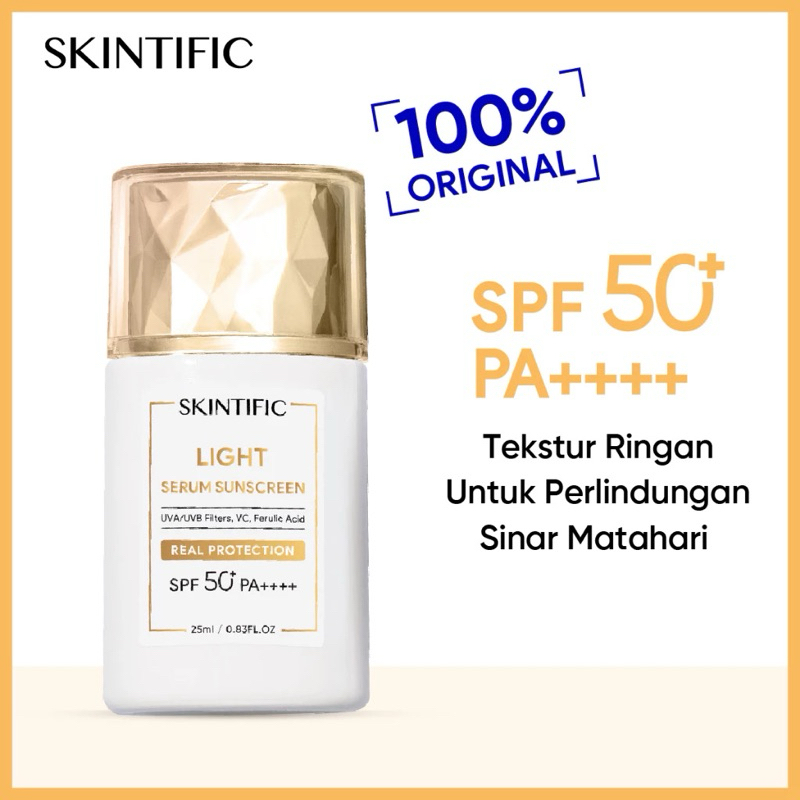 [BPOM] SKINTIFIC Ultra Light Serum Sunscreen 25ml SPF50 PA++++ Face Sunscreen Sunblock Facial Sunscr