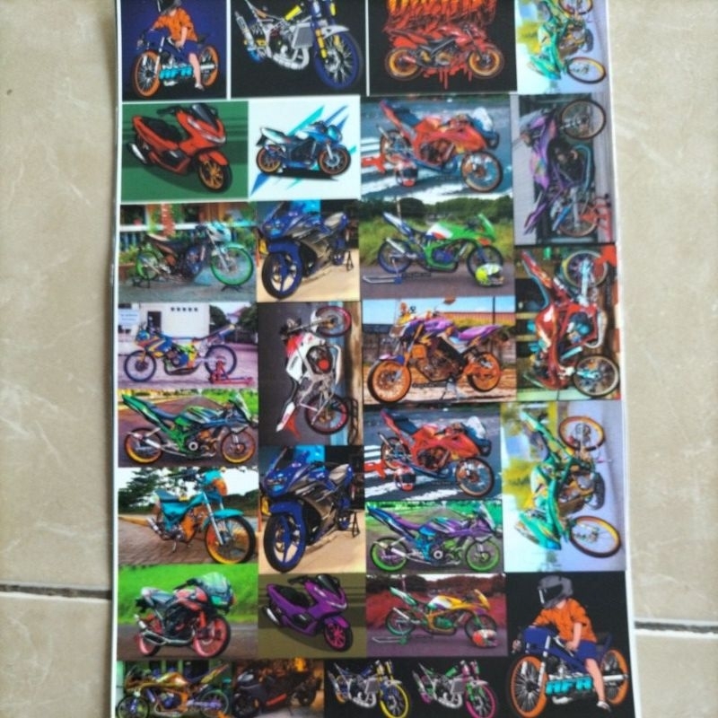 

Stiker Gambar Motor Drug Bahan Vynil 1 lembar