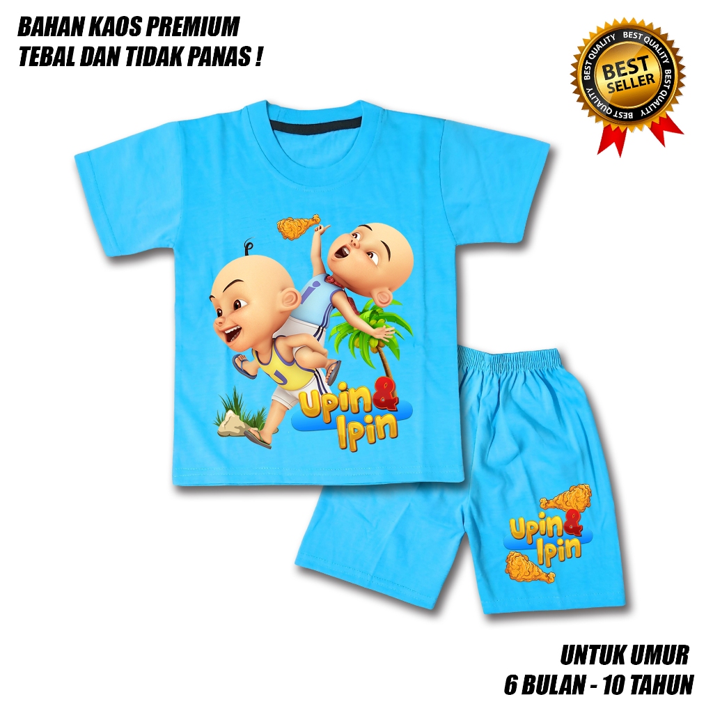 SETELAN ANAK LAKI LAKI UPIN IPIN AYAM GORENG MURAH BAHAN PREMIUM / SETELAN ANAK LAKI LAKI USIA 0-10 