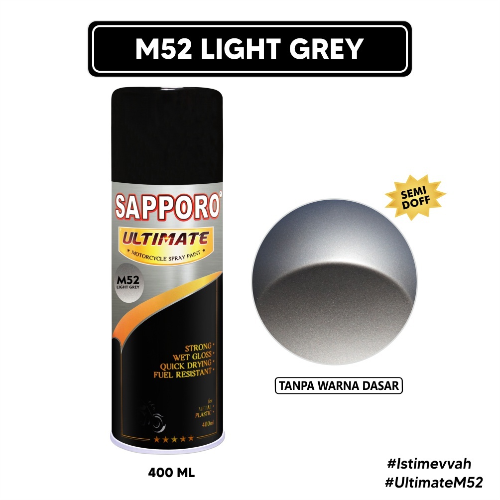 cat Sapporo Ultimate M52 Light Grey bintang 1 (*) / Sapporo Ultimate / Cat Semprot / Cat Aerosol Ter
