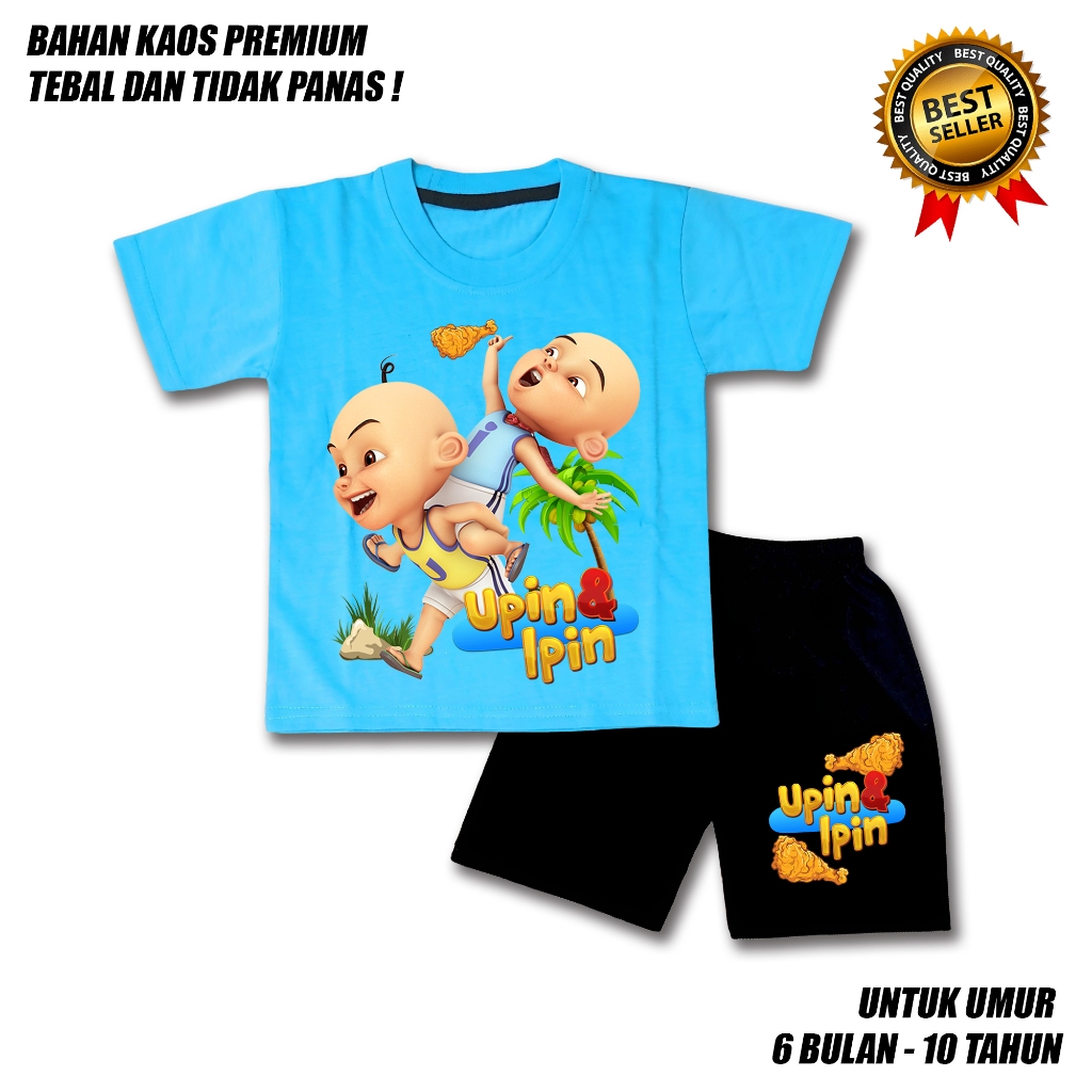 SETELAN ANAK LAKI LAKI UPIN IPIN AYAM GORENG MURAH BAHAN PREMIUM / SETELAN ANAK LAKI LAKI USIA 0-10 