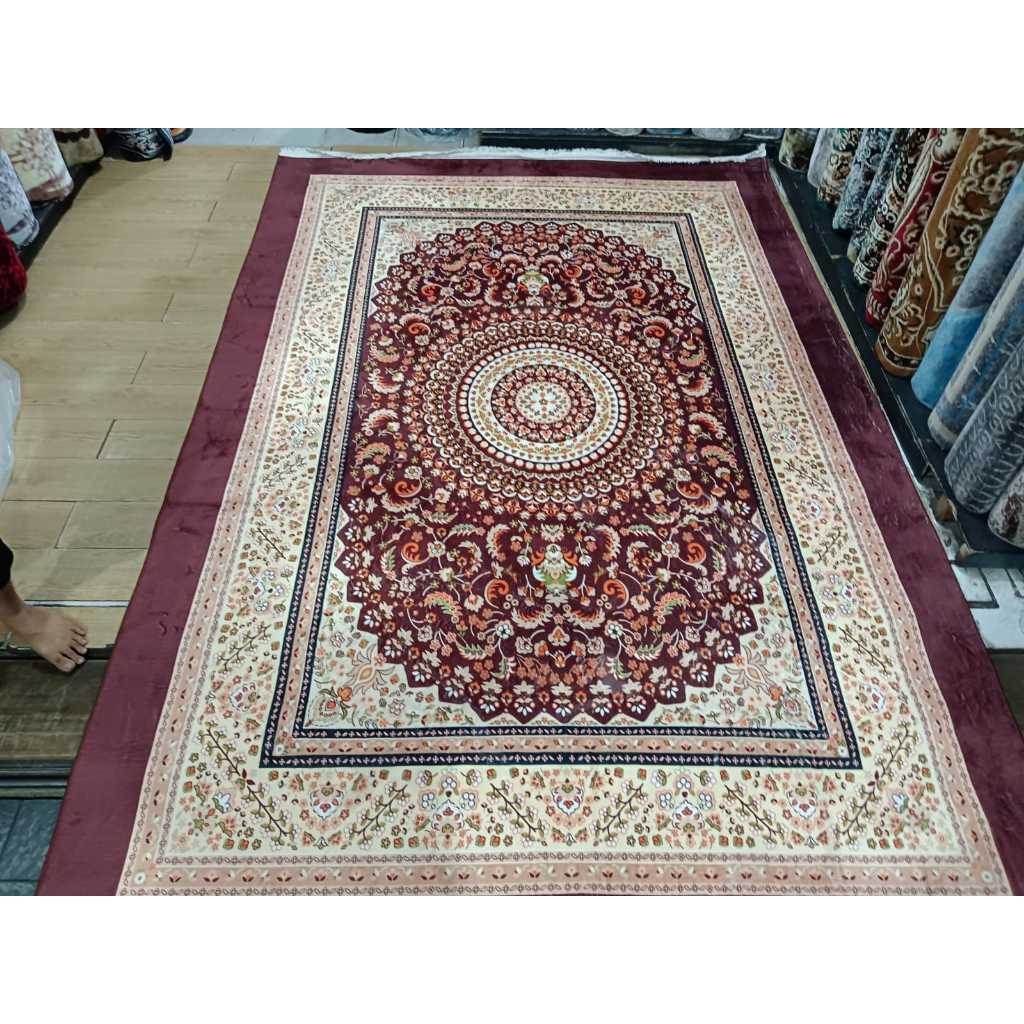 Karpet sutra Dubai super halus ukuran 2×3 karpet mewah karpet ruang tamu ambal