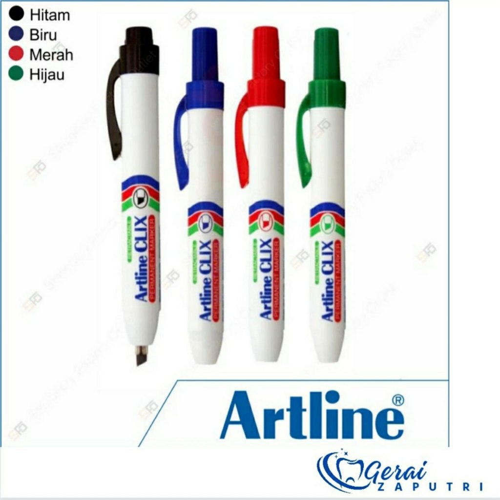 

Spidol Papan Tulis Artline Clix EK-573 - Retractable Whiteboard Marker - Merah