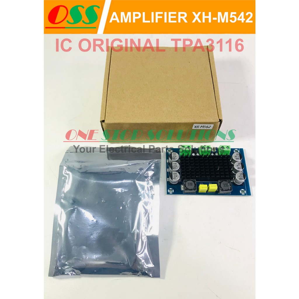 MODULE AMPLIFIER XH-M542 TPA3116D2 CLASS D POWER AMPLIFIER MONO 100W 12V-26V