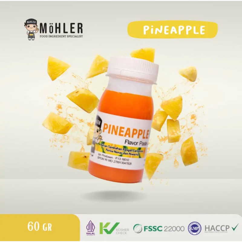 

✨TERBARU✔️Pasta Perisa Pewarna MOHLER 60gr - PINEAPPLE / NANAS