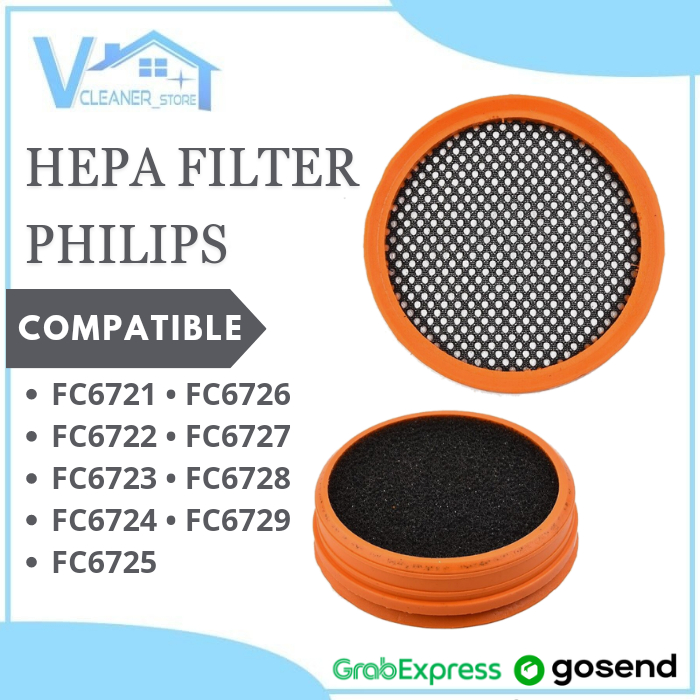 Filter Philips FC6723 FC6728 FC6723/01 FC6728/01 Vacuum Cleaner Hepa Saringan Debu FC8009/81