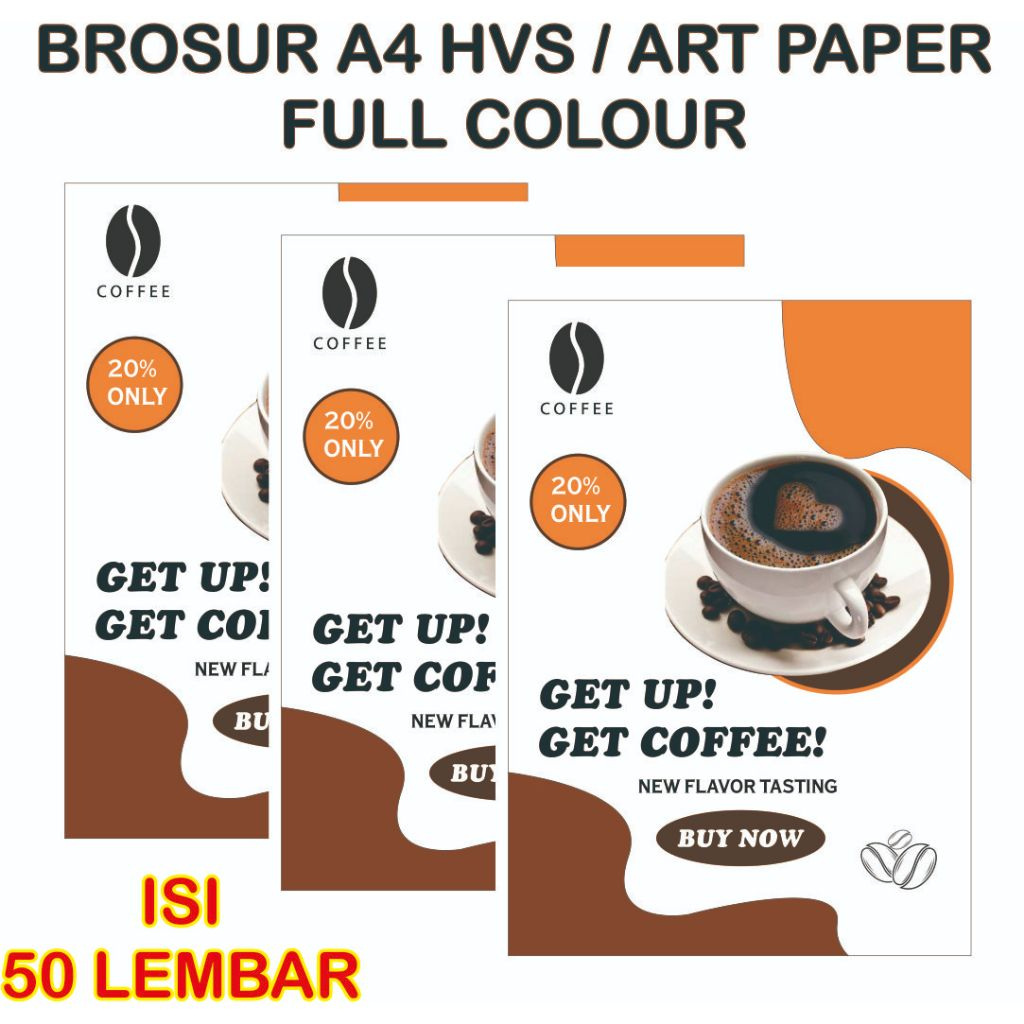 

PRINT BROSUR ISI 50 LEMBAR 1 MUKA / FLYER PAMFLET / FULL COLOUR