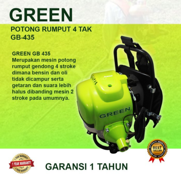 MESIN POTONG RUMPUT 4 TAK GREEN BG-435 Diskon