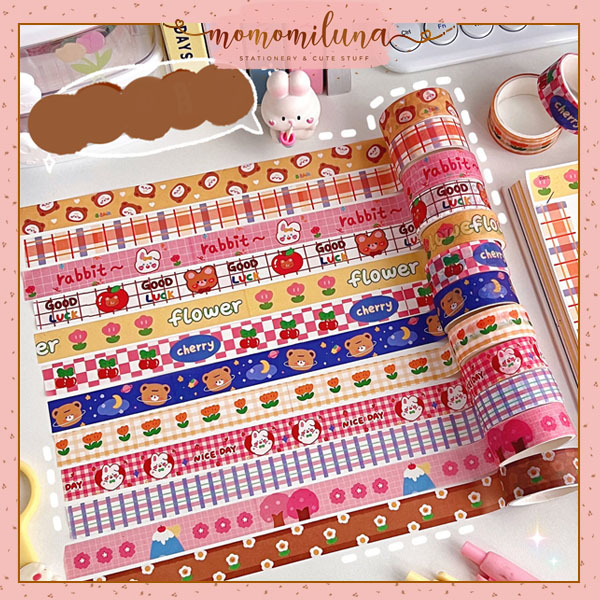 

Washi tape motif lucu cute paper tape masking tape DIY jurnal scrapbook MK1521