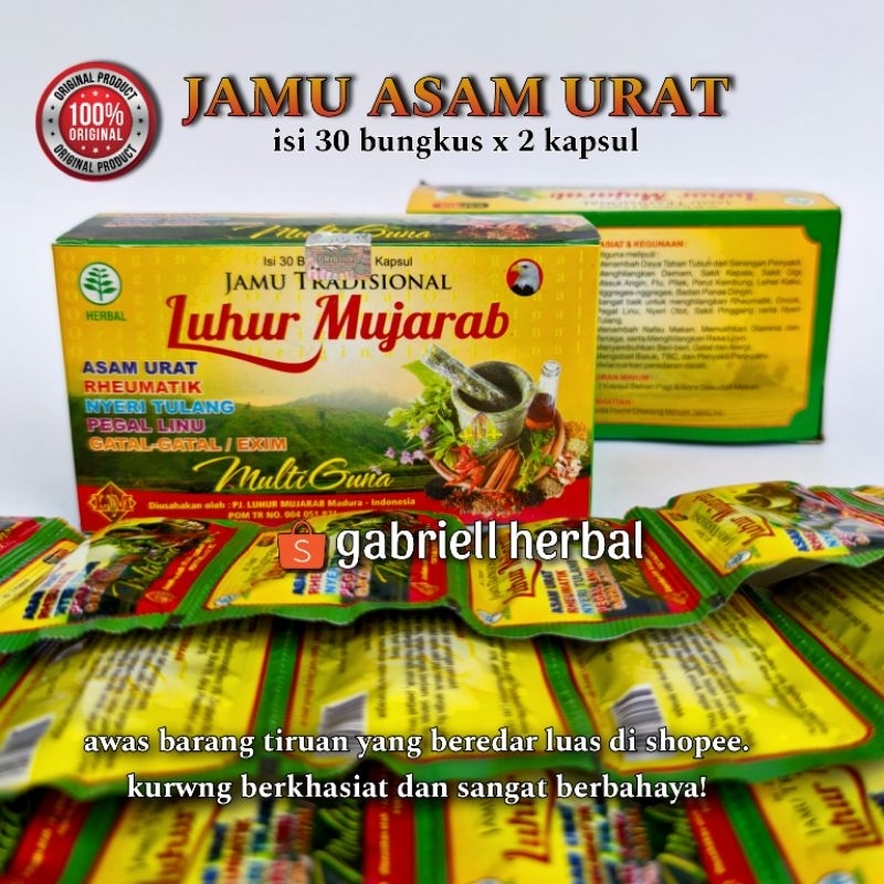 LUHUR MUJARAB ASLI kapsul luhur mujarab asam urat