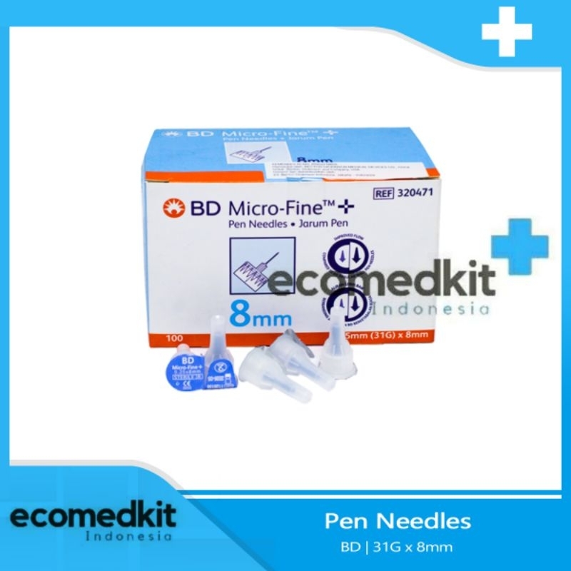 Insulin Pen Needles 8mm BD Jarum Insulin Ecer