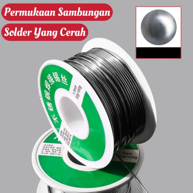 Lead Roll 0.8mm 100 gram 63/27 Wire Tinol Tenol Elektronik / Timah Solder 100g 0.8mm