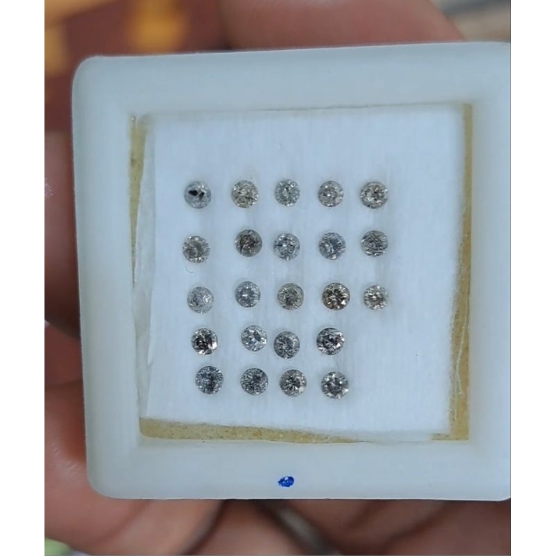 berlian eropa asli 2,5mm / 0.07ct / G15 / gugur 15 satuan