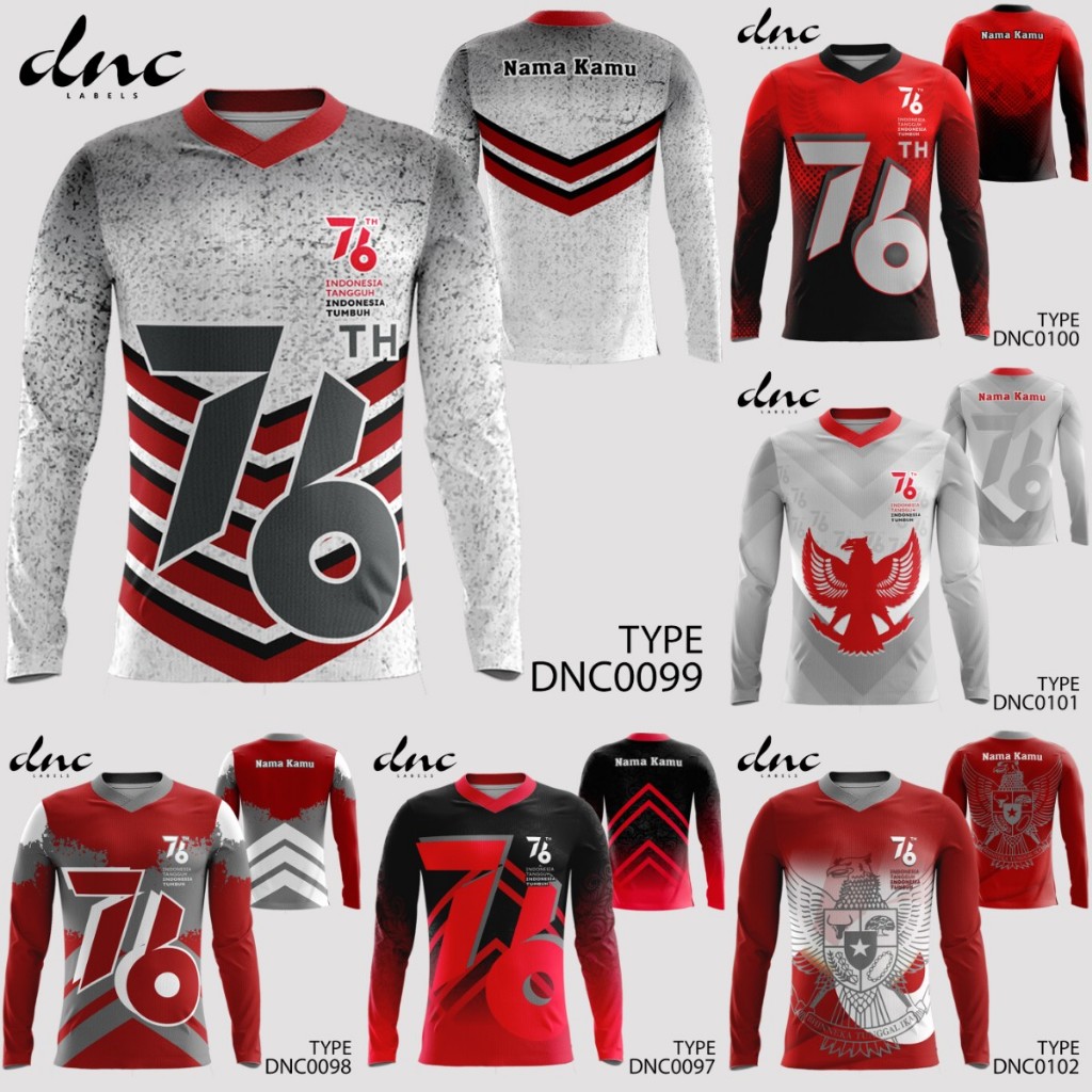 Kaos Jersey HUT RI 76 Dirgahayu Kemerdekaan Republik Indonesia Tahun 2021 Merdeka DNC0099