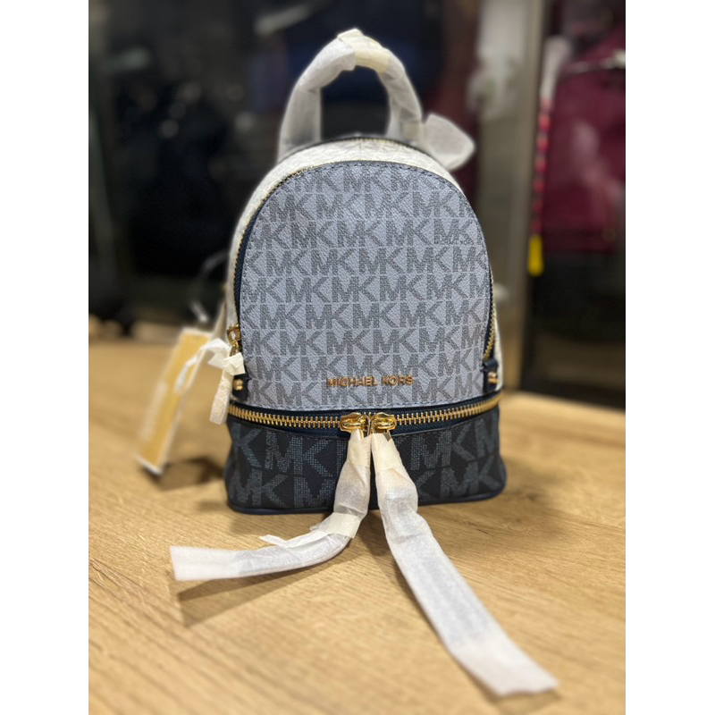 MK RHEA XS / MK Rhea Mini Pale Blue Multi convertible backpack