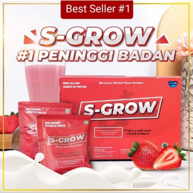

S Grow Asli Susu Kalsium Peninggi Badan Anak Remaja Dan Dewasa Hasil Cepat Asli Original Bpom