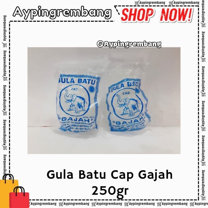 

Gula Batu Putih Cap Gajah 250gr