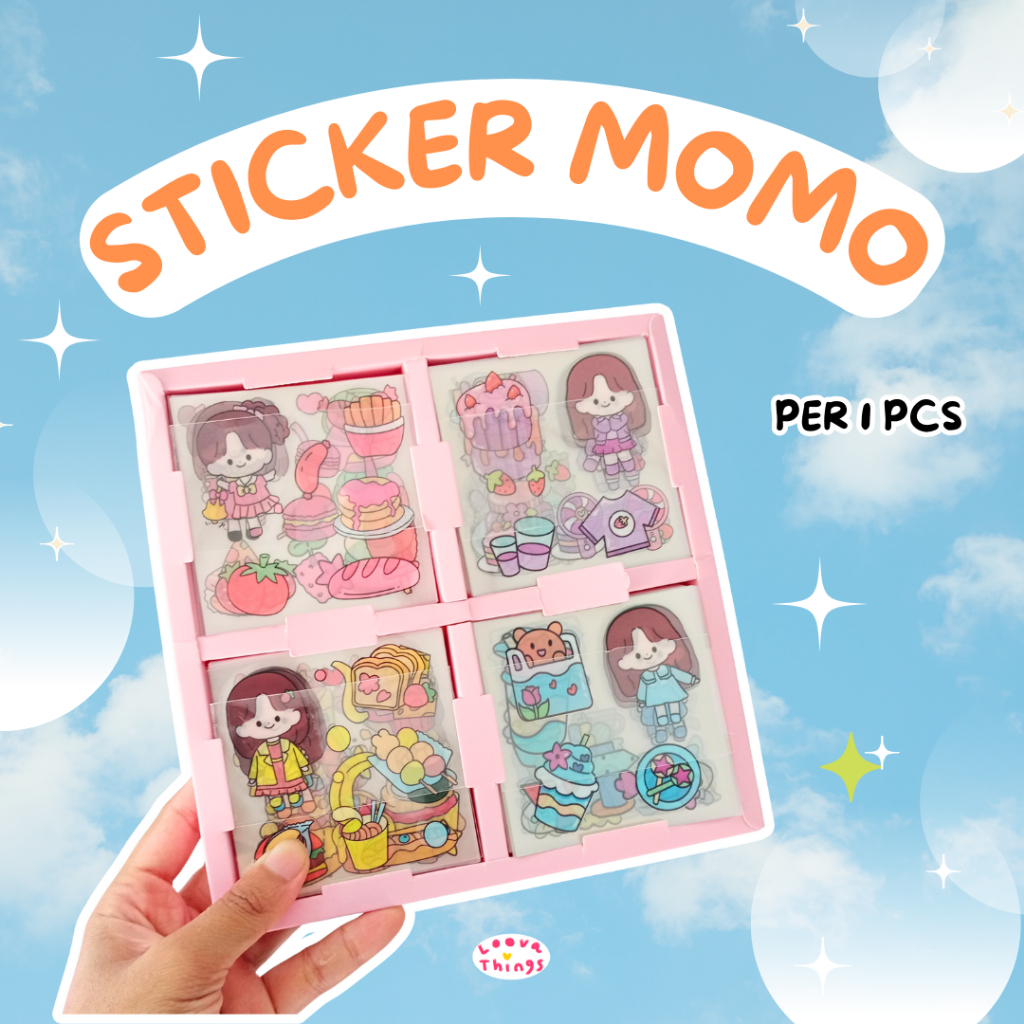 

MOMO STICKER LUCU TUMBLR JOURNALING KOREA MOTIF ANTI AIR WATERPROOF DEKORASI SCRAPBOOK STIKER TEMPEL MOMO WARNA WARNI AESTETIC VIRAL ESTETIK KARTUN ANAK HANDBOOK SCRAPBOOK DIY BUKU JURNAL PERLENGKAPAN SEKOLAH STATIONERY ATK CUTE CARTOON 2D STIKER DIARY